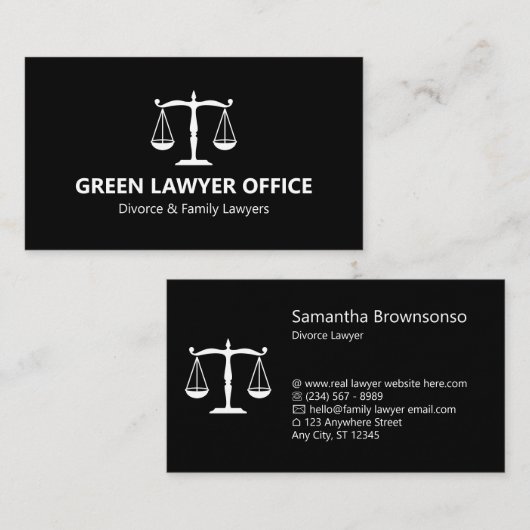 Anwaltskanzlei Visitenkarte (Vorne/Hinten)