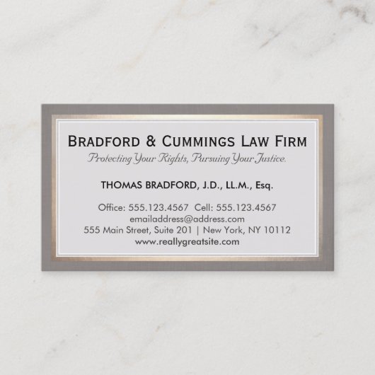 Anwaltskanzlei Visitenkarte (Vorderseite)