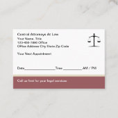 Anwaltskanzleien Terminkarte (Vorderseite)