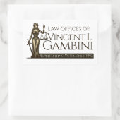 Anwaltskanzleien von Vincent L Gambini Rechteckiger Aufkleber (Tasche)