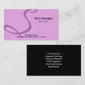 Anwaltskarte - Monogramm Visitenkarte (Vorne/Hinten)