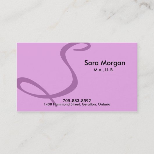 Anwaltskarte - Monogramm Visitenkarte (Vorderseite)