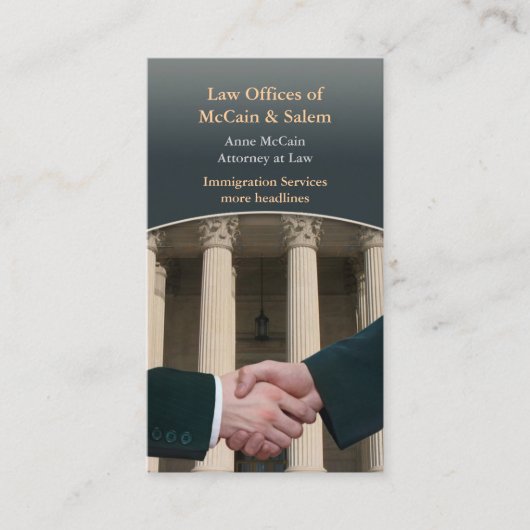 Anwaltskarte Visitenkarte (Vorderseite)