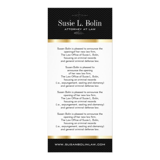 Anwaltskarte Werbekarte (Vorne)