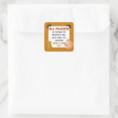 Anwaltskostenvoranschlag Quadratischer Aufkleber (Tasche)