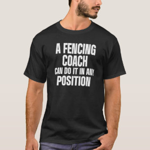 Anweisung des Spielerteams des Fencing Coach Posit T-Shirt