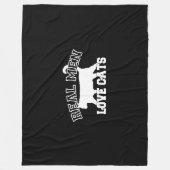 Anweisung Real Men Liebe Cats Fleecedecke (Vorderseite)