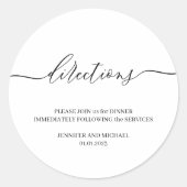 Anweisungen Einfaches Unterschreiben Runder Aufkleber (Vorderseite)