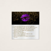 Anweisungen für die Anwendung des lila Glitzer Lip (Vorderseite)