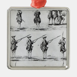 Anweisungen für ein Bajonett-Bohrgerät Silbernes Ornament