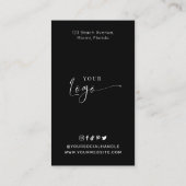 Anweisungen für Eyelash-Erweiterungen Minimalistis Visitenkarte (Rückseite)