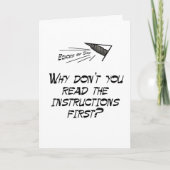 Anweisungen lesen karte (Vorderseite)