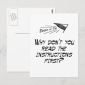 Anweisungen lesen postkarte (Vorne/Hinten)
