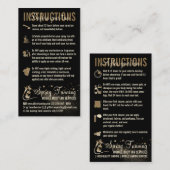 Anweisungen Spray Tan vor dem Betreuer Visitenkarte (Vorne/Hinten)