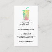 Anweisungen zur Behandlung von Flüssigkeits-Tumble Visitenkarte (Rückseite)