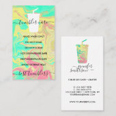 Anweisungen zur Behandlung von Flüssigkeits-Tumble Visitenkarte (Vorne/Hinten)