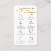 Anweisungen zur Körpermodellierung vor und nach de Visitenkarte (Vorderseite)