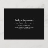 Anweisungen zur Pflege von Kuchen Minimalist Dankeskarte (Rückseite)