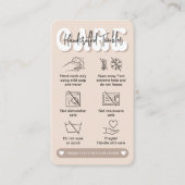 Anweisungen zur Tumbler-Pflege Leitfaden trendy Re Visitenkarte (Vorderseite)