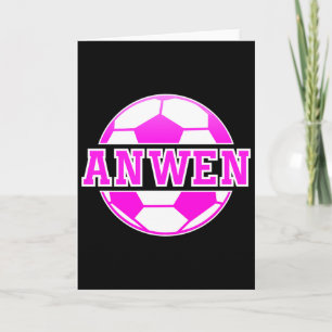 Anwen Name Mädchen Fußball spielen Fußball Sport F Karte