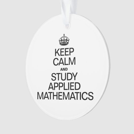 ANWENDBARE MATHEMATIK behalten UND STUDIERT Ornament (Vorderseite)