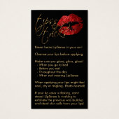 Anwenden - Rote Lippen auf schwarz (Rückseite)