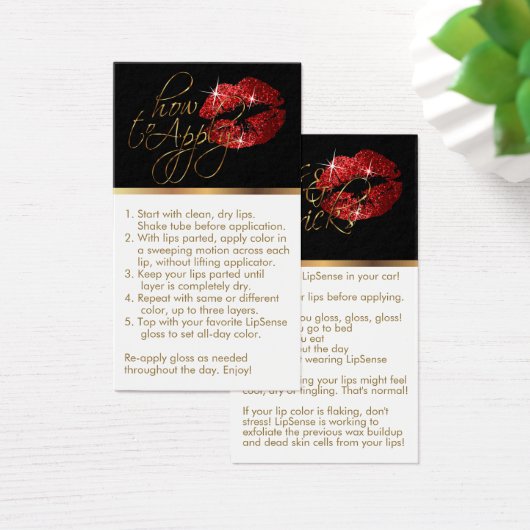 Anwenden & Tipps - Rote Glitzer Lips (Schreibtisch)