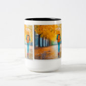 Anwendung bei Regen Zweifarbige Tasse (Mittel)