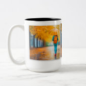 Anwendung bei Regen Zweifarbige Tasse (Links)