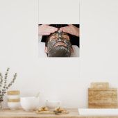 Anwendung von Hautschutzmaske mit Salz Poster (Küche)