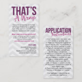 Anwendungs-Anweisungs-Visitenkarten Visitenkarte (Vorne/Hinten)