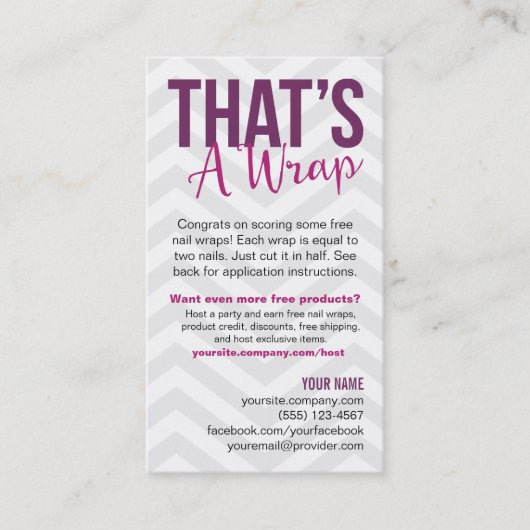 Anwendungs-Anweisungs-Visitenkarten Visitenkarte (Vorderseite)