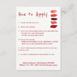 Anwendungshinweise für Lippenstift-Verteiler