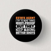 Anwesen Agent Ich versuche Dinge zu machen Lustige Button (Vorderseite)