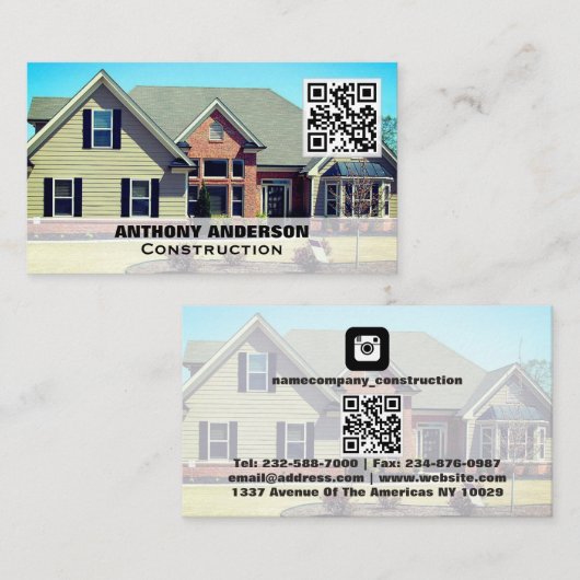 Anwesen Agent Visitenkarte (Vorne/Hinten)