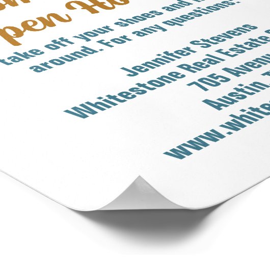 Anwesen Company Custom Open House Poster (Ecke)