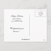 Anwesen-Ferienkarten Feiertagspostkarte (Rückseite)