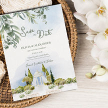 Anwesen Gartenpavillon Hochzeit Save the Date