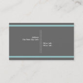 Anwesen grau, weiß, blau auffallend visitenkarte (Rückseite)