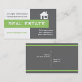 Anwesen grau, weiß, grün, sehenswert visitenkarte (Vorne/Hinten)