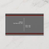 Anwesen grau, weiß, rot, auffallend visitenkarte (Rückseite)