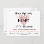 Anwesen Happy Valentine's Day Announcement Pos Ankündigungspostkarte (Vorne/Hinten)