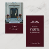 Anwesen-Haus-Geschäfts-Karte Burgunders wirkliche Visitenkarte (Vorne/Hinten)