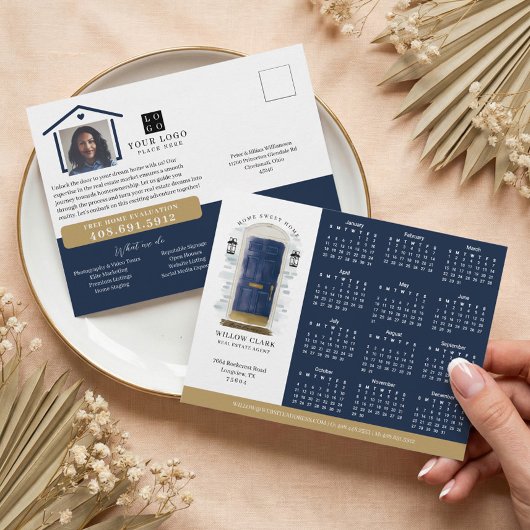 Anwesen-Kalender 2024 für Wasserfarben Postkarte