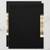 Anwesen Planning Black Gold Leather Print Division (Vorne/Hinten)