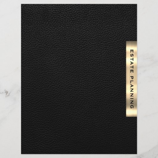 Anwesen Planning Black Gold Leather Print Division (Vorderseite)