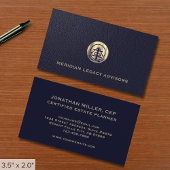 Anwesen Planning Business Cards Navy und Gold Visitenkarte