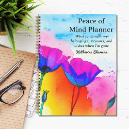 Anwesen Planning Peace of Mind End Planner Notizblock