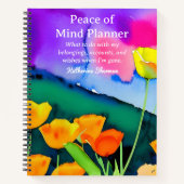 Anwesen Planning Peace of Mind End Planner Notizblock (Vorderseite)