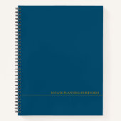 Anwesen Planning Portfolio - Schwarz | Blau Notizblock (Vorderseite)